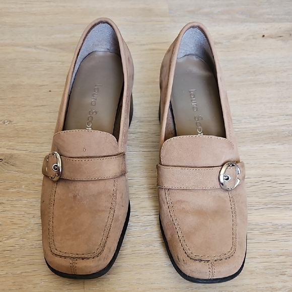 Laura Scott Suede Loafers Size 7 - Picture 3 of 9